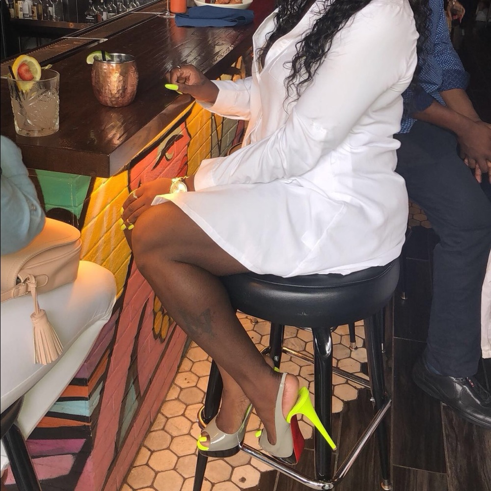 Authentic Christian Louboutin Lady Peep Slingback